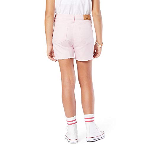 Signature By Levi Strauss & Co. Gold Label Girls' High Rise Cut-Off Short, Parfait Pink, 8 #TOP2