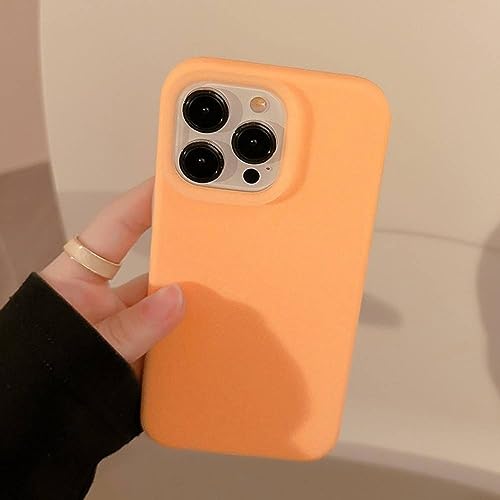 Housse iPhone 14 Pro silicone orange fluo pour le quotidien