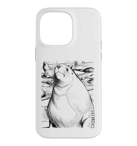 Chonkers The Massive 2000-Pound Sea Lion Ink Sketch �X�}�z�P�[�X iPhone 14 Pro Max �p