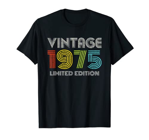 48th Birthday Gifts Vintage 1975 Men Women Idea 48 Years Old T-Shirt