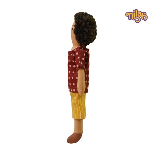 Image of Nilah's Younger Brother Raagu Soft Doll for Girls - Fabric Doll with Everyday Play Dress | Safe Cloth Doll for Kids
