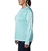 Columbia Womens PFG Tidal Tee II Long Sleeve Sun Protection Shirt, Clear Blue/White Logo, X-Small