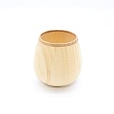 RIVERET Rocking Vessel Glass, dishwahser-safe bamboo cup made in japan (White)