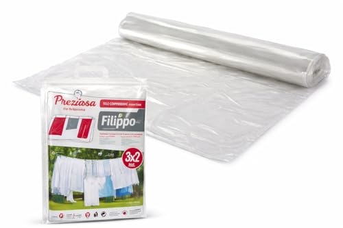 Telo Copribucato Filippo 300x200 cm Impermeabile – Copri Stendibiancheria Trasparente