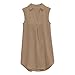 Womens Sleeveless Swimsuit Coverup Cotton V Neck Bathing Suit Cover Ups Fashion Swimwear Bikini Beach Cover-Up Dress(Khaki,Large)