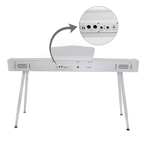 Image of Kadence GEN25 Digital Piano(DP01)- 88 Weighted Progressive Hammer Keys, Wooden Stand, Triple Pedal, MIDI & French Dream Chip (White Piano,2025 Edition)