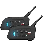 EJEAS V4Plus Bluetooth Headset Intercom voor Motorfiets, 4-weg Communicatie Systeem Waterdicht 150...