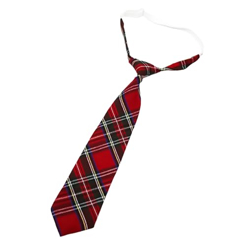 MEISH Cravatta da uomo in tartan scozzese Royal Stewart Plaid Cravatta perfetta per il collo scozzese Highland Cravatta da uomo, Rosso, Taglia unica