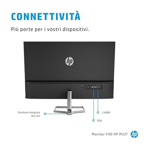 M32f Monitor, Display 31.5" Antiriflesso VA FHD Micro-Edge, Risoluzione 1920 x 1080p, AMD FreeSync, Tempo Risposta 7ms Overdrive, Comandi su Schermo, HDMI, VGA, Argento - Monitor - Immagine 5