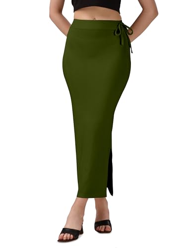 Image of Mehrang Microfiber Saree Shapewear Petticoat for Women, Cotton Blended Shape Wear Dress for Saree