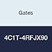 Gates 4C1T-4RFJX90 Field Attachable Type T for G1 Hose, 1 Wire, Female JIC 37 Flare Swivel, 90 Bent Tube, 1/4" ID, 2.69"