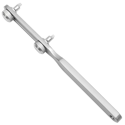 Watch Back Remover Removal Tool, Stainless Steel Watch Case Opener, Portable Watch Battery Replacement Repair Tool Kit with Adjustable Jaw Distance for Wrench Type Watch Back Case