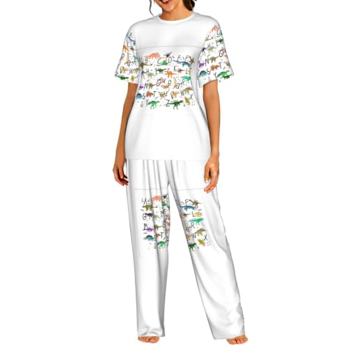 Pyjama dinosaure femme élégant en maille douce et respirante haut de gamme