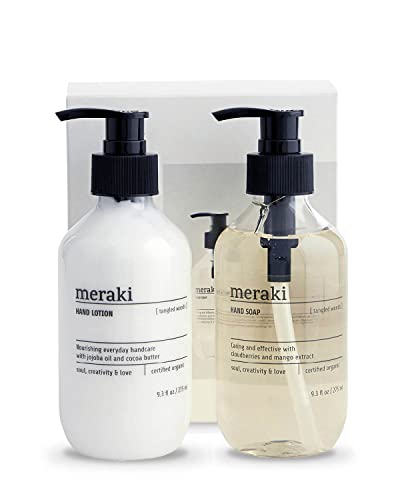 Meraki Tangled Woods Coffret cadeau de soins des mains pour dorloter | Esthétique scandinave détendue 16,3 x 12,9 x 6,6 cm Transparent et blanc Cover