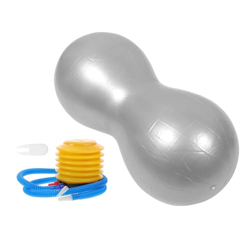 Gogogmee Anti Burst Erdnuss Massageball Dicker PVC Yoga Ball mit Pumpe Balanciergerät für Yoga Pilates Physiotherapie für Erwachsene Senioren Kernstärkung und Ganzkörpertraining