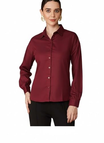 Image of OOMPH! Full Sleeve Stylish Western Drop Shoulder Shirts for Women Regular fit Shirts for Woman