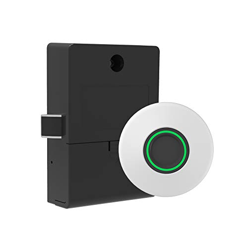 Cabinet Lock Fingerprint Biometric Keyless for DIY Wooden Box Furniture Drawer Wardrobe (White)