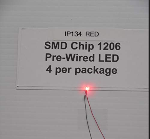 Lights4ModelsIP134 Bright red 3v SMD chip 2 per pkg