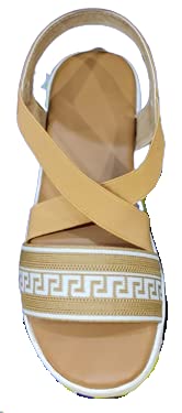 Sneha Women's Soft Comfort Casual and Formal Wedges Sandals- 5 UK, Design3