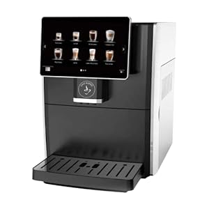 Super Automatic Espresso Machine – 19 Coffee Recipes, Durable, Grinder, Milk Frother, 7″ Touchscreen