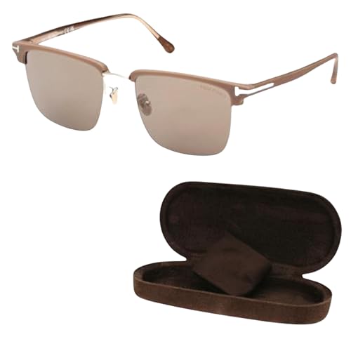 Tom Ford FT0997-H HUDSON-02 Square Shape Sunglasses + Bundle With eSHADES Eyewear Cleaning Kit
