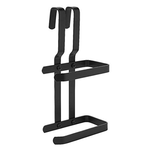 Suporte Porta Papel Higiênico Duplo P/Caixa Acoplada Preto