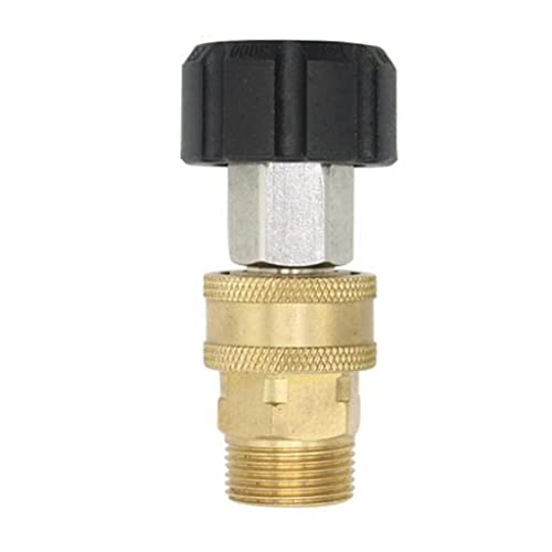 Image of UJEAVETTE Pressure Washer Quick Release Mini M22 Female to 1 /4 Male Brass Coupling