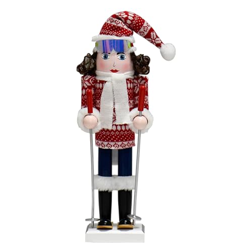 Christmas Skier Women Nutcracker Figure