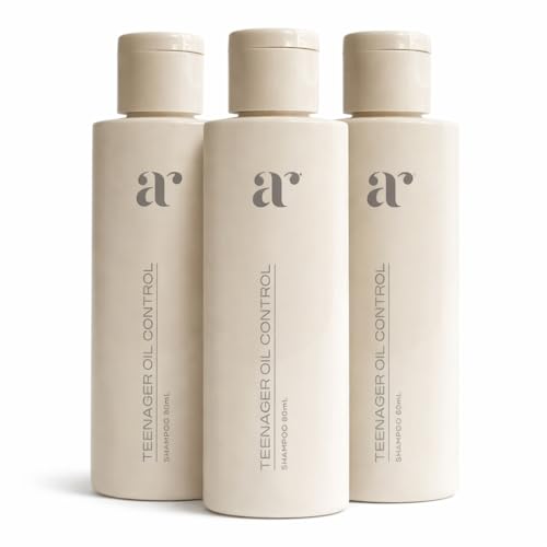 Arracare Teenager Oil Control Shampoo, 3 x 80ml, Liquid, for All Hair Types, Volume Boosting