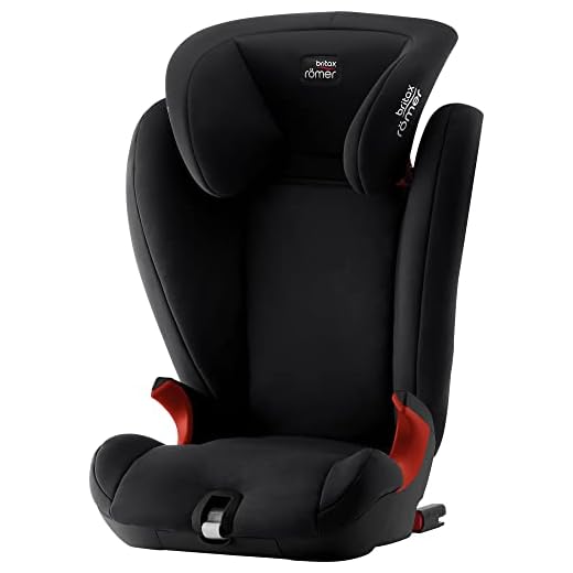 BRITAX RÖMER KIDFIX SL BLACK SERIES bilbarnstol, bältesstol med högt ryggstöd och ISOFIX fäste, barn från 15-36 kg (grupp 2/3) 3.5-12 år, Cosmos Black