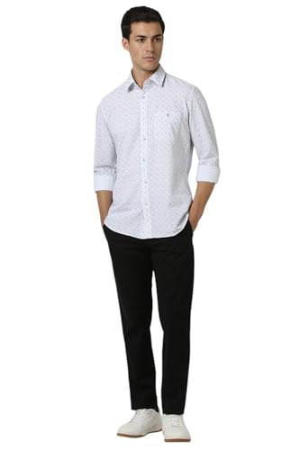 Image of Van Heusen Casual Printed Shirt for Men| Premium Cotton| Full Sleeves| Slim Fit |Breathable Fabric