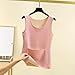 Plus Size Thermal Undershirt Women Seamless Tank Tops Fleece Underwear Baselayer Sleeveless Vest Cami Tee with Pocket