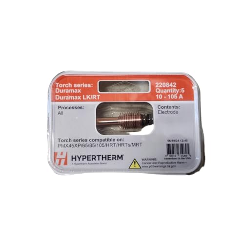 Hypertherm 220842 Electrode Duramax and Duramax Lock 10-105 A 5 pack