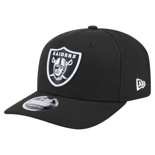 New Era NFL 9SEVENTY Team Color Stretch Snap Hat One Size Fits All - Las Vegas Raiders - Black