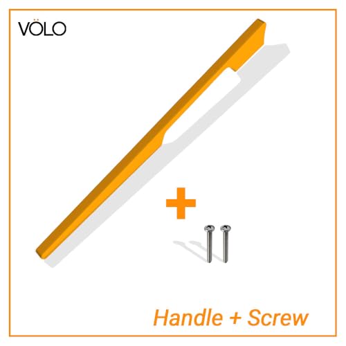 Image of VOLO Aluminium Wardrobe Handle - Elegant Pull Handle for Wardrobe Doors, Cabinet Doors, and Drawers in Kitchen, Office, and Bedroom (Pack of 2 Pieces) (SAC-40 Gold 12 Inc (288mm))