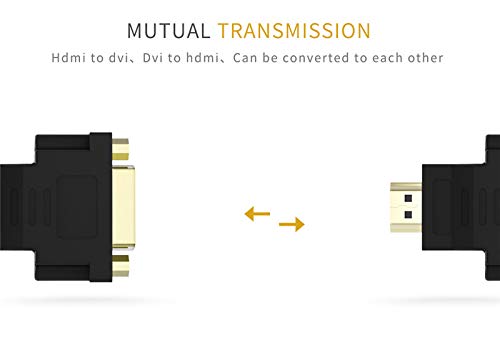 Tobo HDMI Male to DVI 24+5 Female Converter Gold-Plated 1080P HDMI to DVI Adapter Compatible with Laptop/PC/ PS3/4/TV/STB.- TD-502H - Image 5