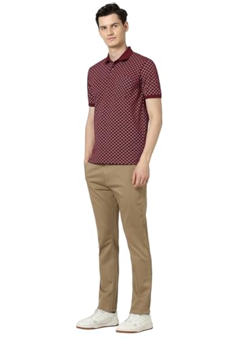 Image of Peter England Men's Cotton Regular Fit All Over Printed T-Shirt | Rich