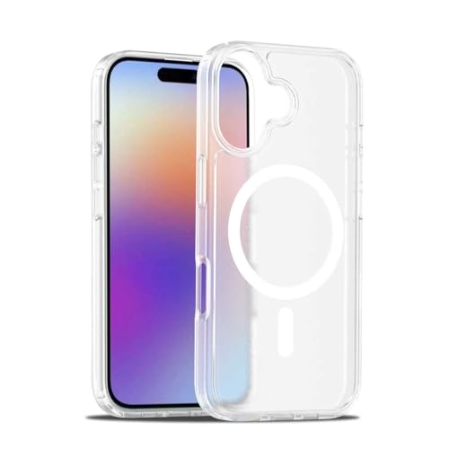 nikolo iPhone17用 ケース 薄型 6.3インチ マグセーフ MagSafe対応 シンプル スリム ソフト カバー 耐衝撃 TPU PC スマホケース 耐久性 サラサラ 指紋防止 アイフォン 17 用 カバー (ホワイト, iPhone17用)