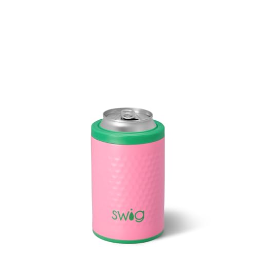 Swig Life 12oz Standard Can Cooler for Cans & Bottles, Azalea Golf Ball