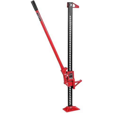 JustSmart 3 Ton Farm Jack, 48" Utility High Lift Car Jack, 6000 lbs Capacity Ratcheting Off Road Utility Jack, Heavy-Duty Farm Jack for Tractor, Truck, SUV, Bumper Lift, Head Type Cover