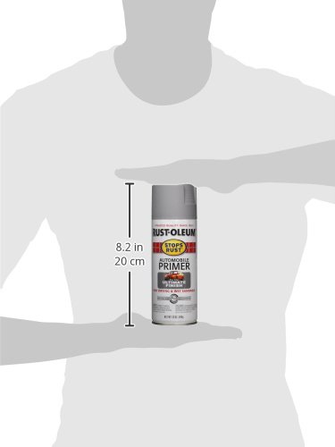 Rust-Oleum 2081830 Stops Rust Automotive Primer, 12 Ounce, Light Gray, 12 Fl Oz #TOP3