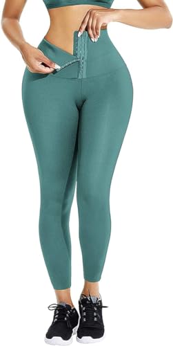 Image of Gym Leggings for Women High Waist, Corset Style Tummy Tucker Shapewear with Hook & Eye Closure for Better Compression, Casual and Gym Wear Multi-Purpose High Waist Trouser
