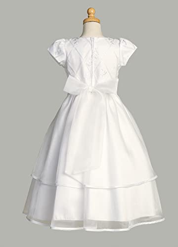 Pink Princess First Communion Dress For Girls White 1St Holy Communion Dresses Vestido Primera Comunion Para Niña Size 6 Year Baptism Lds #TOP3