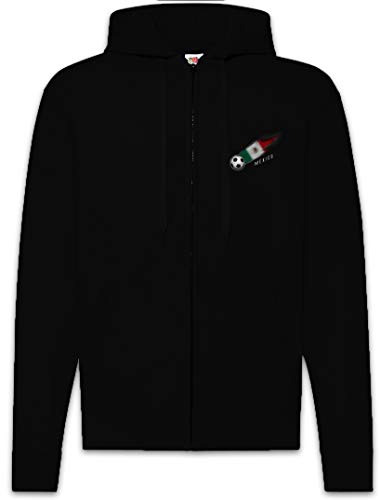 Sweat à capuche pour homme inspiré du football mexicain avec fermeture éclair confortable