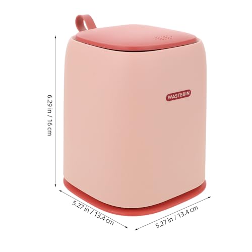 Poubelle bureau étanche rose CHILDWEET compacte contre odeurs de table - 2