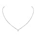 ChicSilver Collar Letra Singular D Joyerías Deliciosa Mujer Regalo Año Nuevo Collar Hipoalergénico Plata de Ley 925 Oro Blanco Colgante Letras Mayúsculas para Muchachas Jovenes