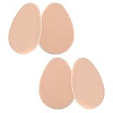 4 Packs Oval Puff Beauty Egg, Make-up Egg Air Cushion Puff Makeup Sponge Foundation Sponge Professional Beauty for Eye Foundation, Blush Application, Forehead, Cheeks, Dry and Wet (Skin Tone)