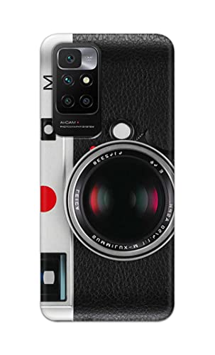 Image of Printed Hard Back Cover Case for Mi Redmi 10 Prime Back Cover (Vintage Camera) -1302
