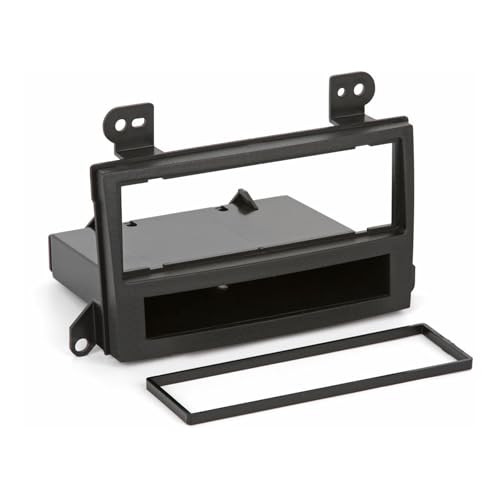 Scosche MA1539B Single DIN Radio Install Dash Kit with Storage Pocket Compatible with Select 2000-07 Mazda MPV Minivan - Aftermarket Car Stereo Installation Kit - Does Not Fit Double DIN Radios