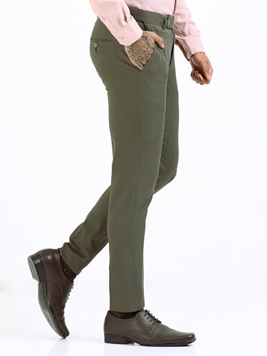 Image of Mc Henry Men's Techno Flex 2inch-Waist Expandable Wrinkle Free Slim Fit 4 Way Lycra for Elite and Luxurious Formal /Casual Trousers